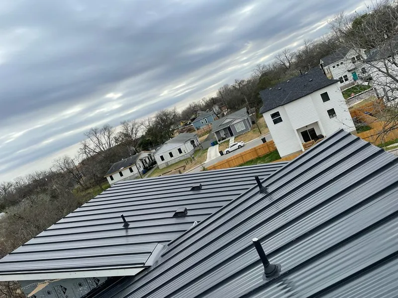 Standing seam metal roof panels with vents for Skylight Repair in Crooked River Ranch
